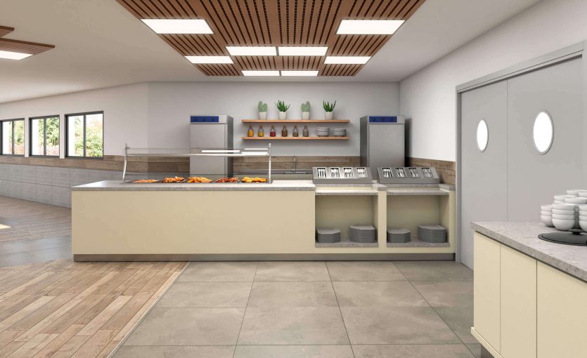 תכנון מטבח חדר אוכל כפר גלים